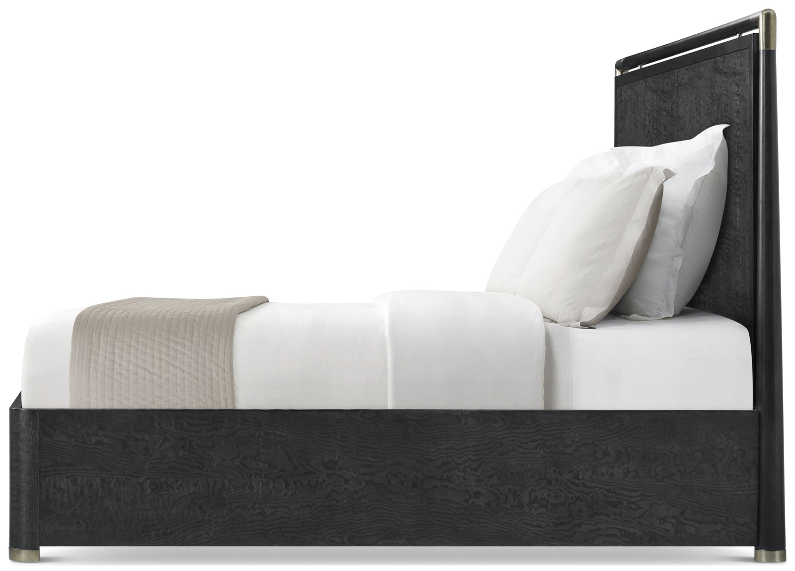 Theodore Alexander Kesden Wood Bed King / Silent Black – side view
