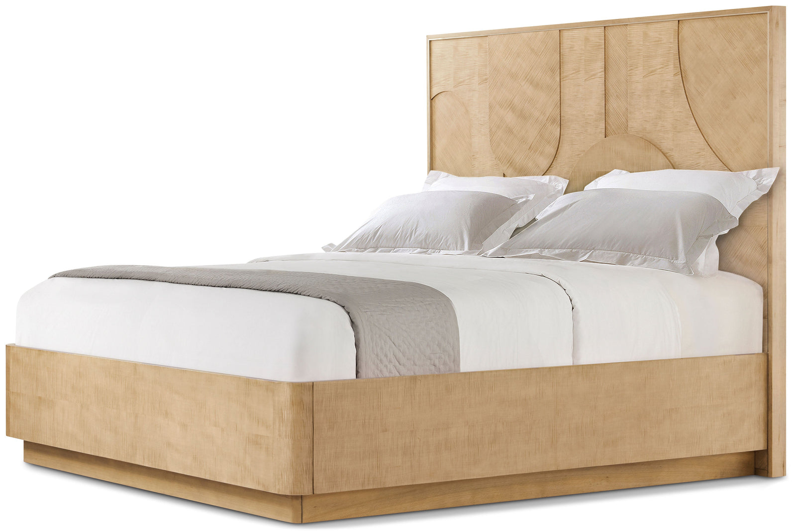 Theodore Alexander Origins Plinth Bed King / Sesame – front view