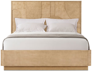 Theodore Alexander Origins Plinth Bed King / Sesame – angle view