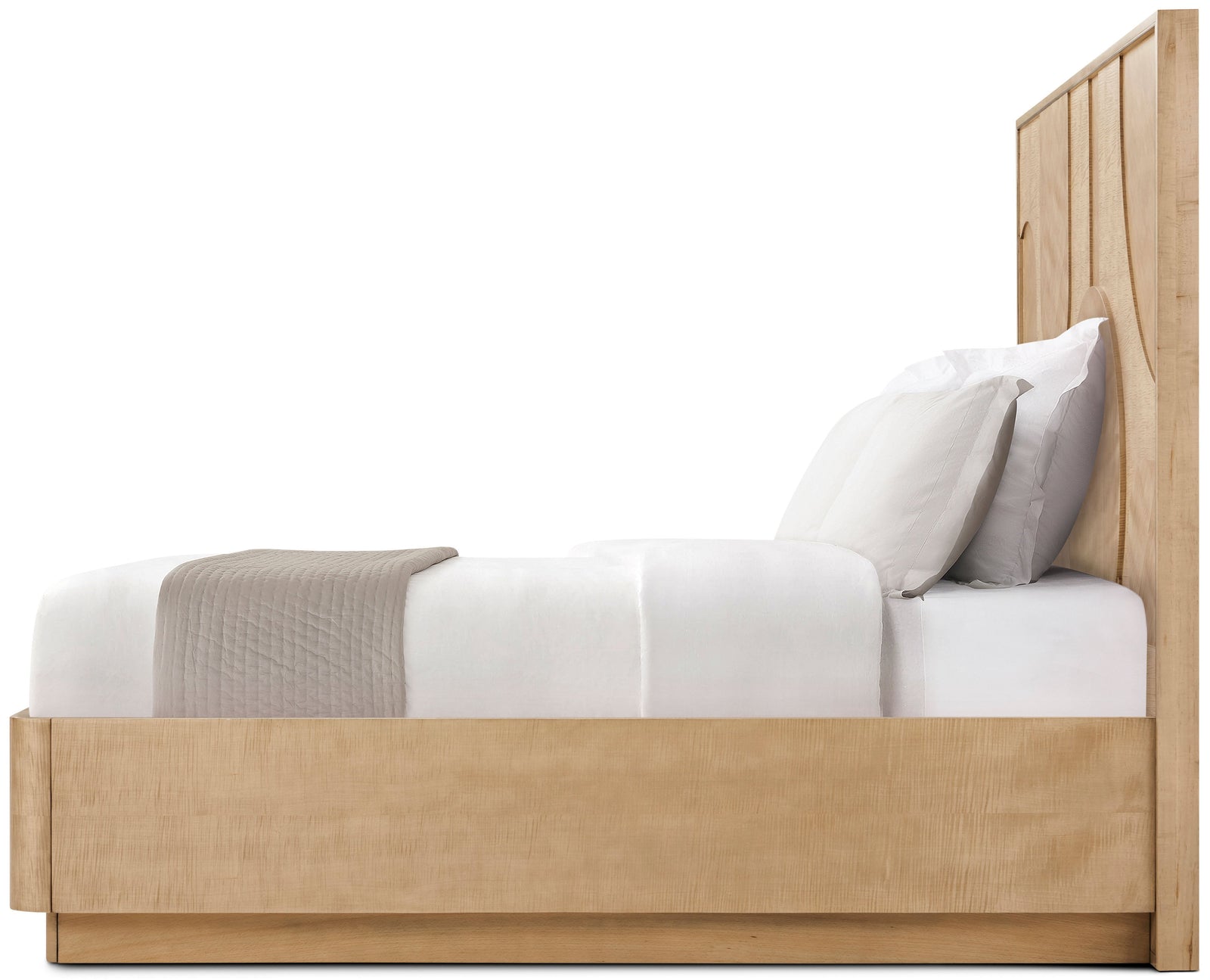 Theodore Alexander Origins Plinth Bed King / Sesame – side view