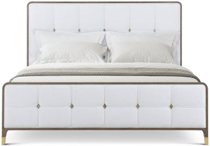 Theodore Alexander Judith Leiber Upholstered King Bed Mink – angle view