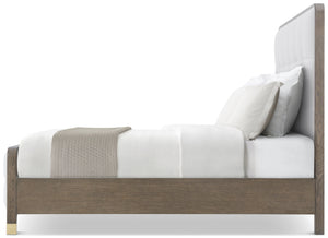 Theodore Alexander Judith Leiber Upholstered King Bed Mink – side view