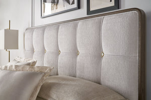 Theodore Alexander Judith Leiber Upholstered King Bed Mink – room setting
