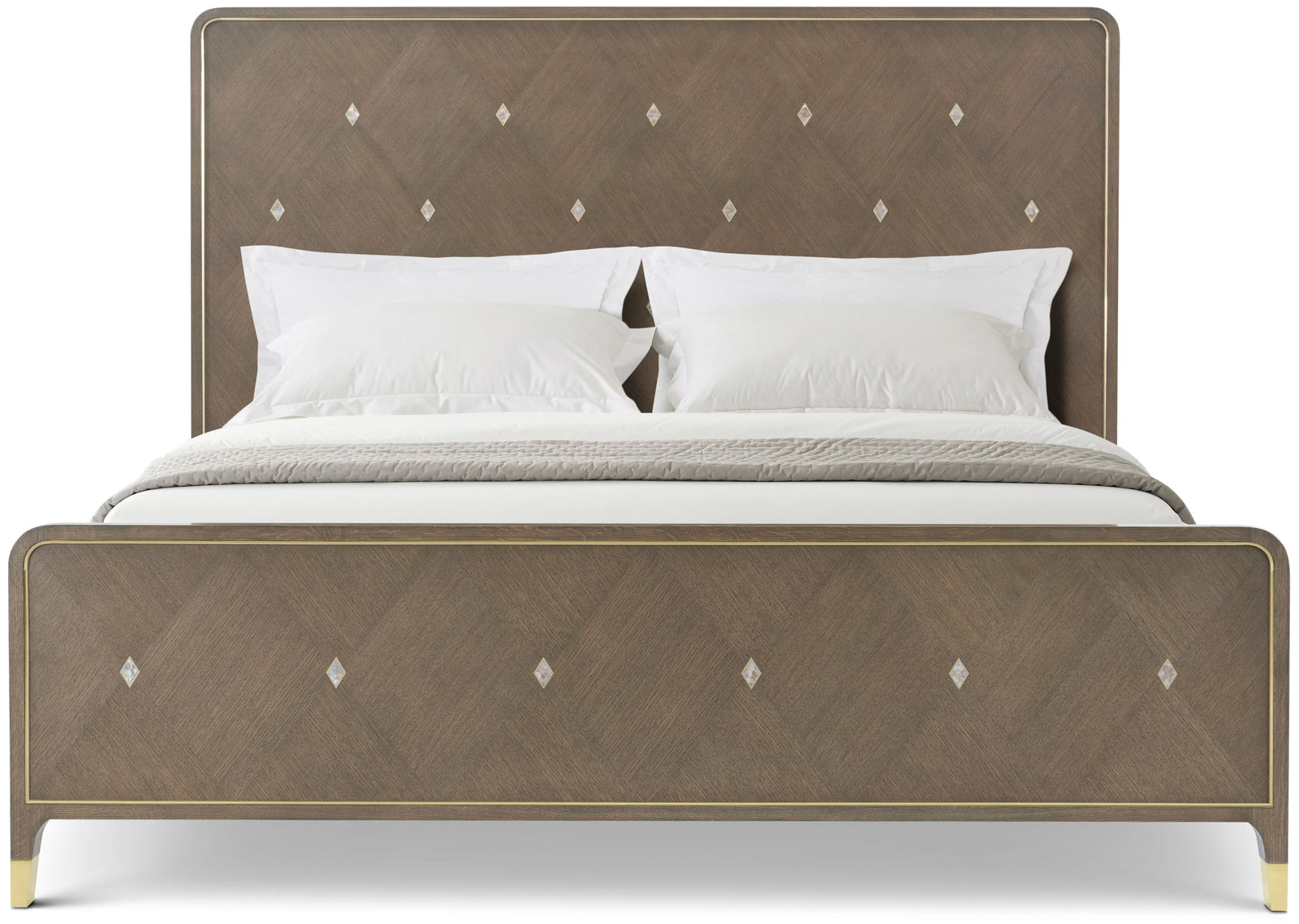Theodore Alexander Judith Leiber King Bed Mink – angle view