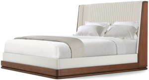 Theodore Alexander Coronet Walnut Channel King Bed – front view