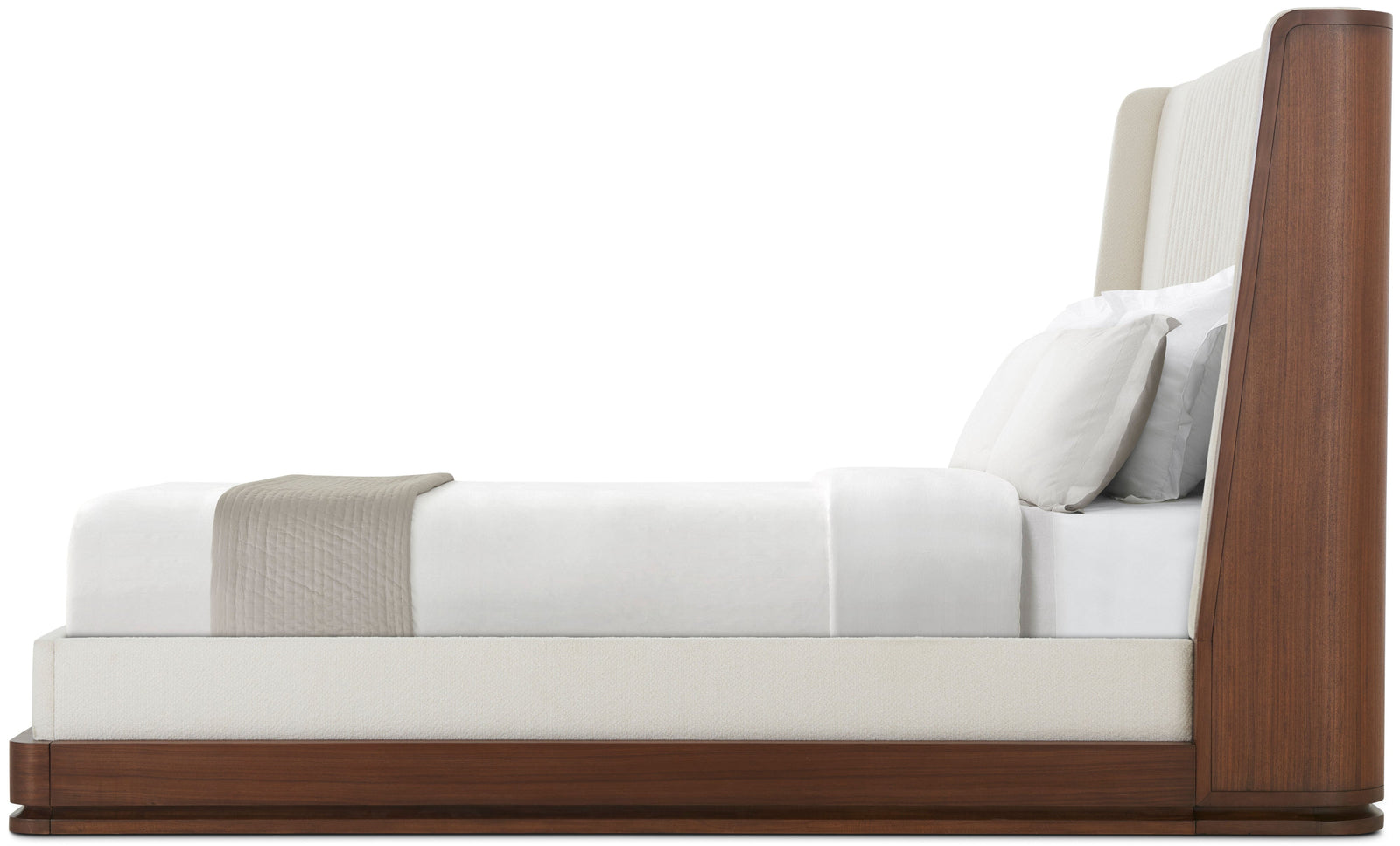 Theodore Alexander Coronet Walnut Channel King Bed – side view
