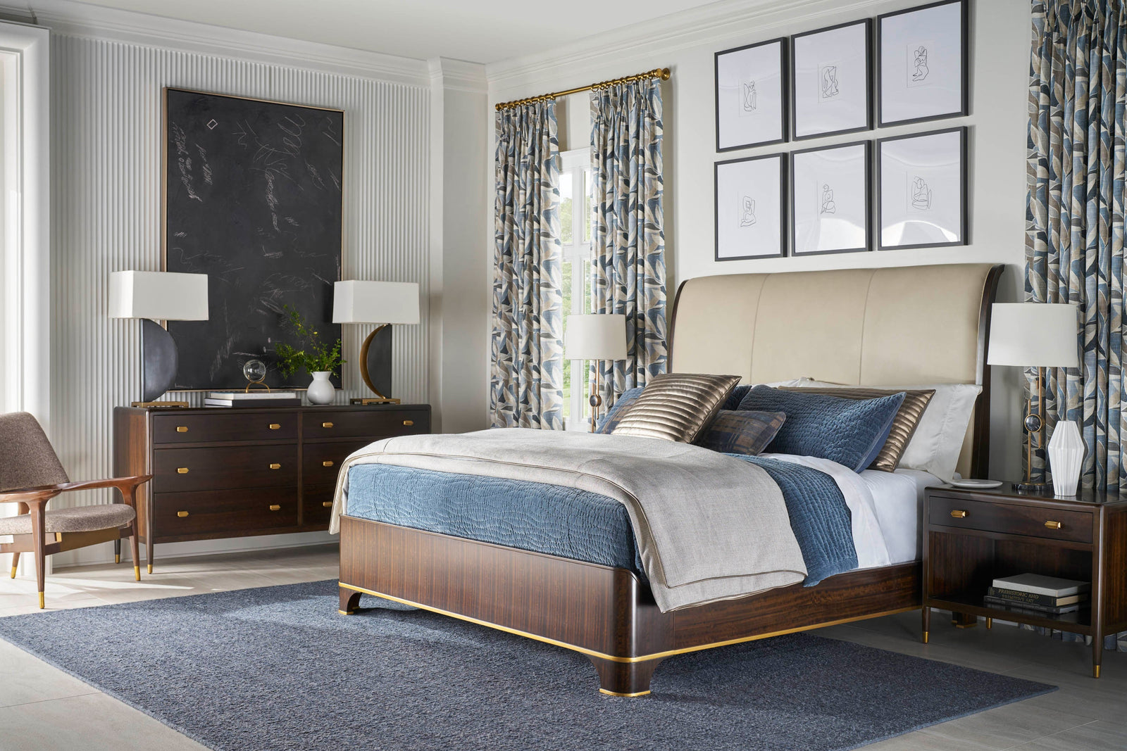 Theodore Alexander Carlton Gardens Upholstered King Bed – room setting