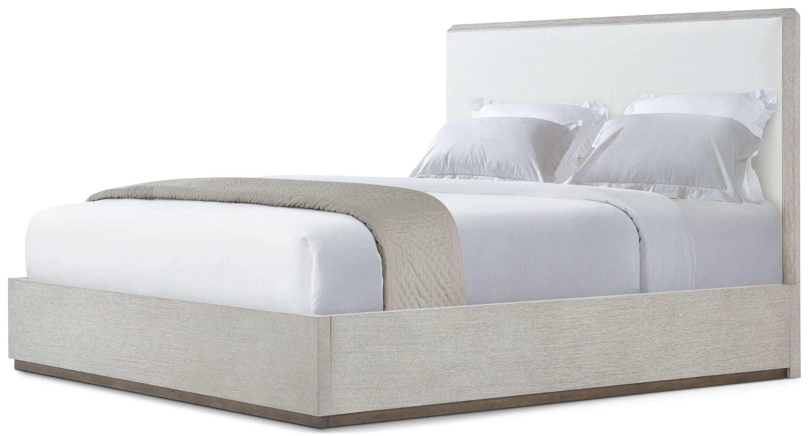 Theodore Alexander Spencer St. James Upholstery King Bed Argento, Deep Brown – front view