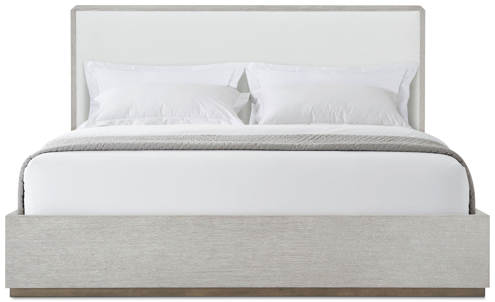 Theodore Alexander Spencer St. James Upholstery King Bed Argento, Deep Brown – angle view