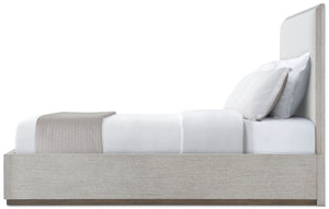 Theodore Alexander Spencer St. James Upholstery King Bed Argento, Deep Brown – side view