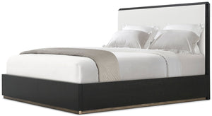 Theodore Alexander Spencer St. James Upholstery King Bed Lusso Onyx, Deep Brown – front view