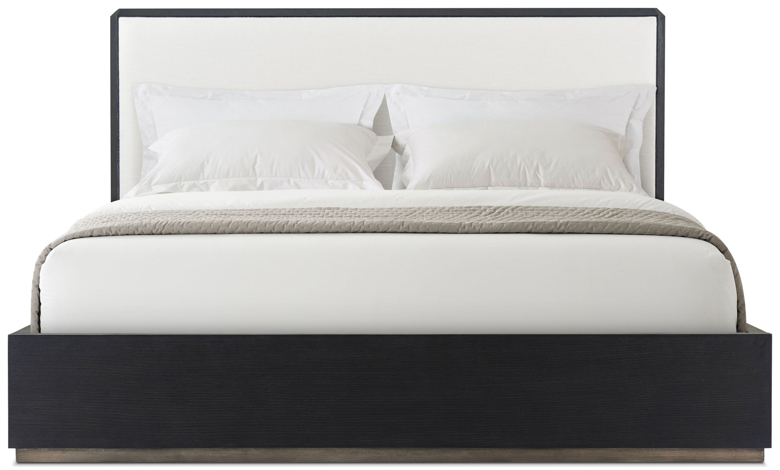 Theodore Alexander Spencer St. James Upholstery King Bed Lusso Onyx, Deep Brown – angle view