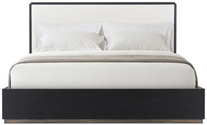 Theodore Alexander Spencer St. James Upholstery King Bed Lusso Onyx, Deep Brown – angle view
