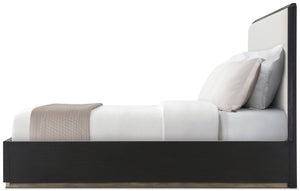 Theodore Alexander Spencer St. James Upholstery King Bed Lusso Onyx, Deep Brown – side view