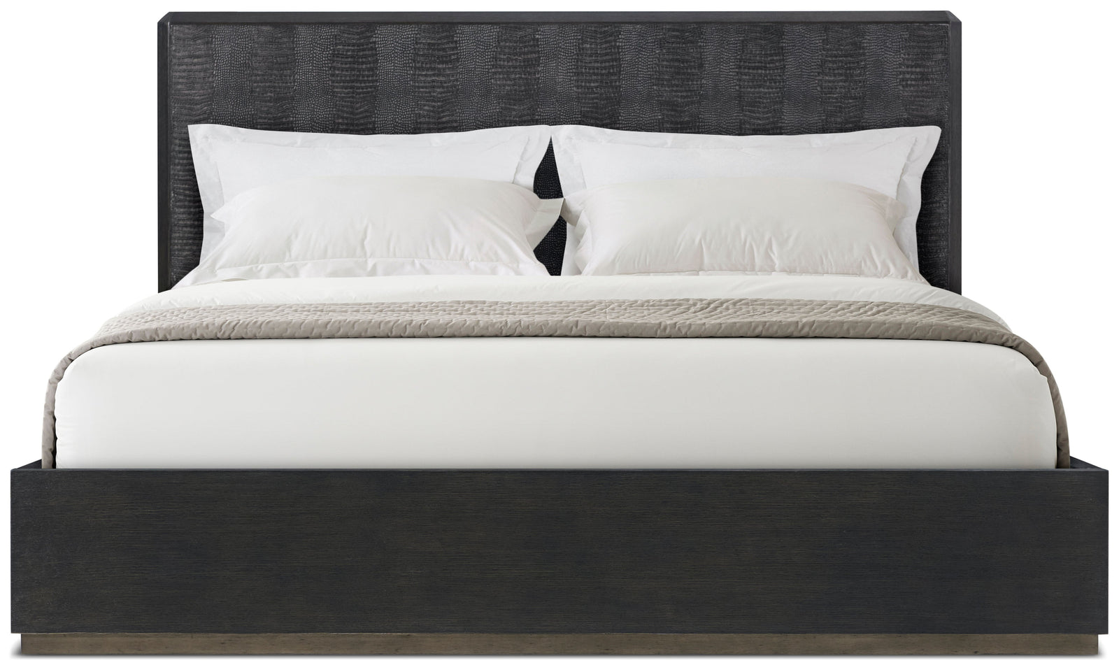 Theodore Alexander Spencer St. James Bed King / Lusso Onyx, Onyx, Deep Brown – angle view