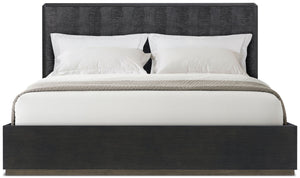 Theodore Alexander Spencer St. James Bed King / Lusso Onyx, Onyx, Deep Brown – angle view