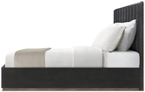 Theodore Alexander Spencer St. James Bed King / Lusso Onyx, Onyx, Deep Brown – side view