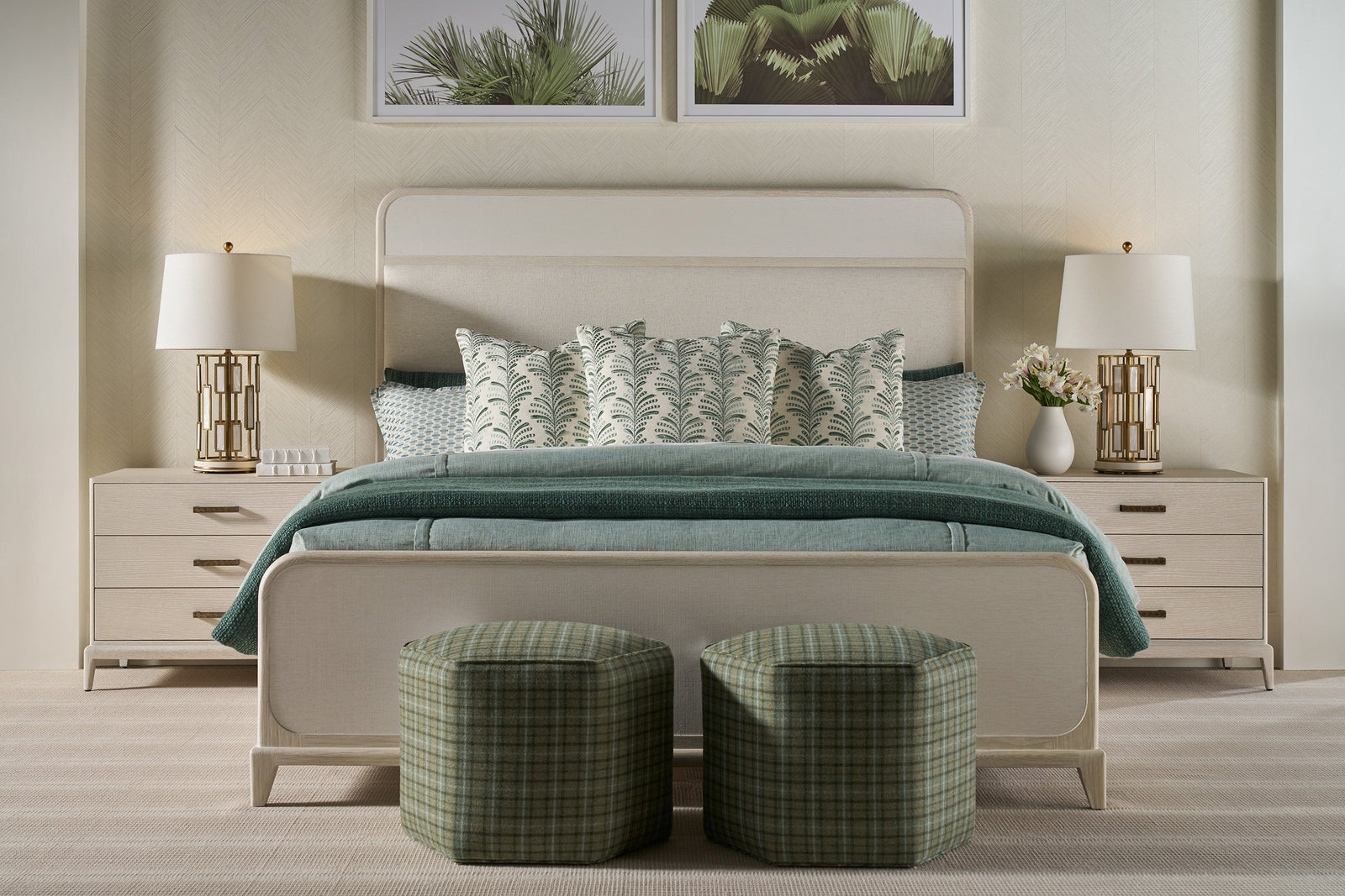 Theodore Alexander Crandon Park Bed King / Sandbar – room setting