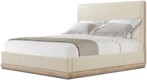 Theodore Alexander Repose Upholstered Bed California King / Grey Oak – front view