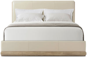 Theodore Alexander Repose Upholstered Bed California King / Grey Oak – angle view