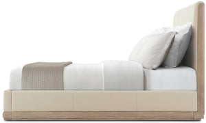 Theodore Alexander Repose Upholstered Bed California King / Grey Oak – side view