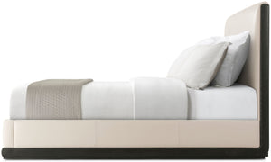 Theodore Alexander Repose Upholstered Bed California King / Charcoal Oak – side view