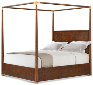 Theodore Alexander Kesden Poster Bed California King / Pyramid Brown – front view