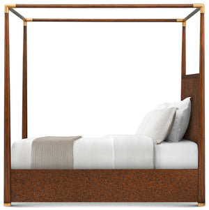 Theodore Alexander Kesden Poster Bed California King / Pyramid Brown – side view