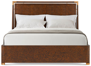 Theodore Alexander Kesden Wood Bed California King / Pyramid Brown – angle view