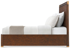 Theodore Alexander Kesden Wood Bed California King / Pyramid Brown – side view