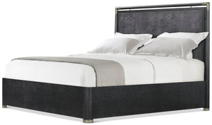 Theodore Alexander Kesden Wood Bed California King / Silent Black – front view