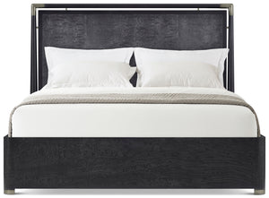 Theodore Alexander Kesden Wood Bed California King / Silent Black – angle view