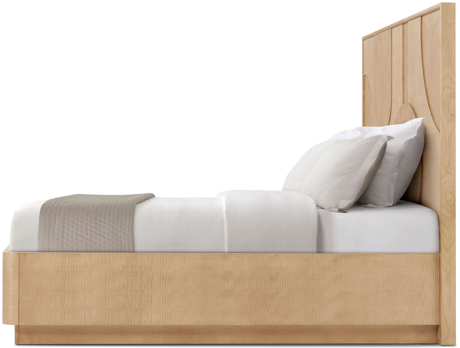 Theodore Alexander Origins Plinth Bed California King / Sesame – side view