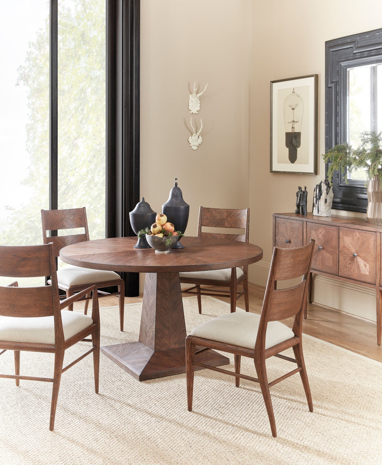 Theodore Alexander Nova Dining Side Chair Dawn – room setting