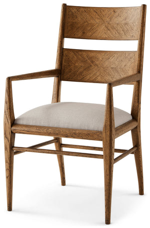 Theodore Alexander Nova Dining Arm Chair Dawn – front view