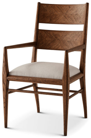 Theodore Alexander Nova Dining Arm Chair Dusk – front view