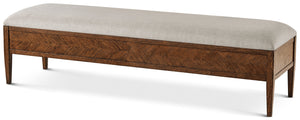 Theodore Alexander Nova Bench Dusk – front view