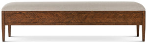 Theodore Alexander Nova Bench Dusk – angle view
