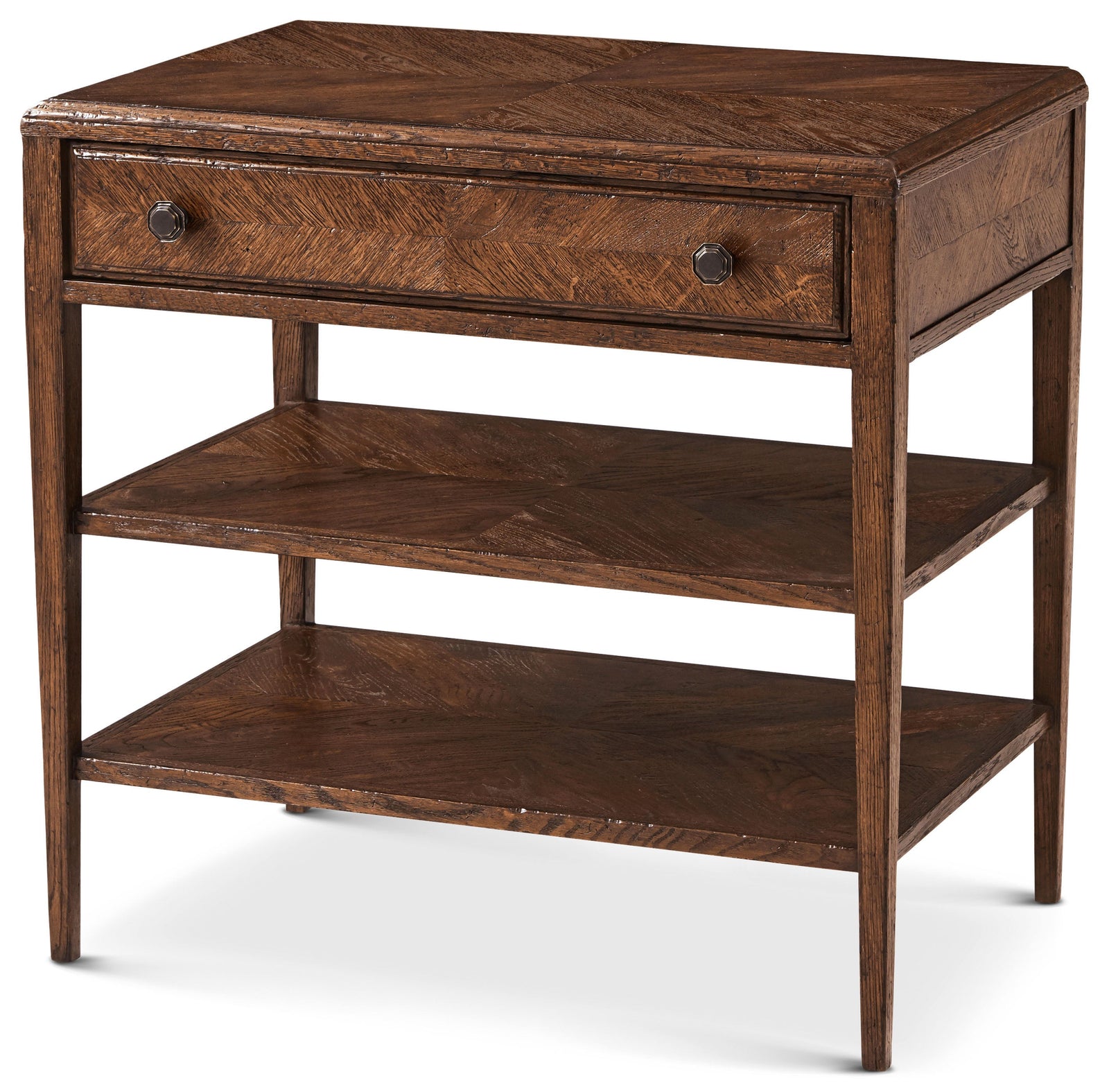 Theodore Alexander Nova Two Tiers Nightstand Dusk – angle view