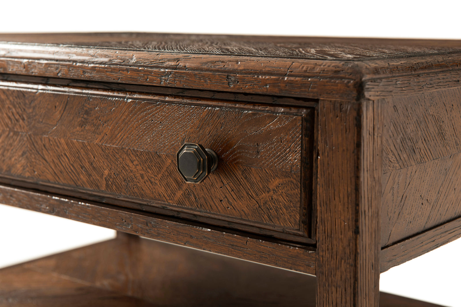 Theodore Alexander Nova Two Tiers Nightstand Dusk – side view