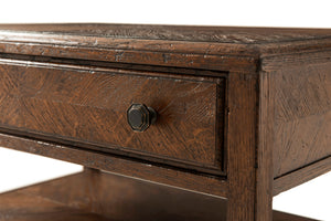 Theodore Alexander Nova Two Tiers Nightstand Dusk – side view
