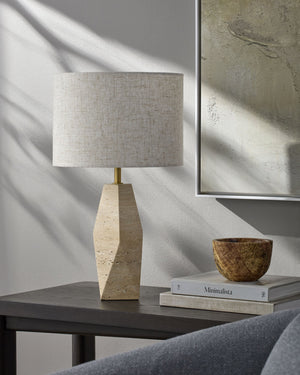 Tarnu Accent Table Lamp Faceted (20" H) – room setting