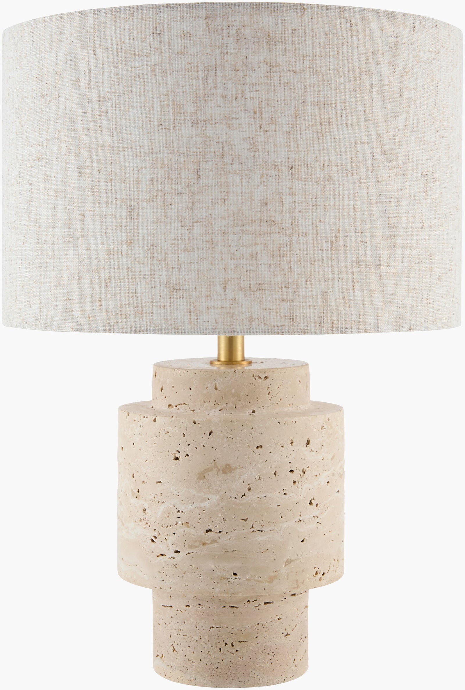 Taven Accent Table Lamp Beige – front view
