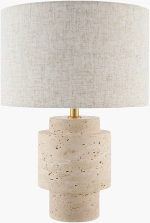 Taven Accent Table Lamp Beige – front view