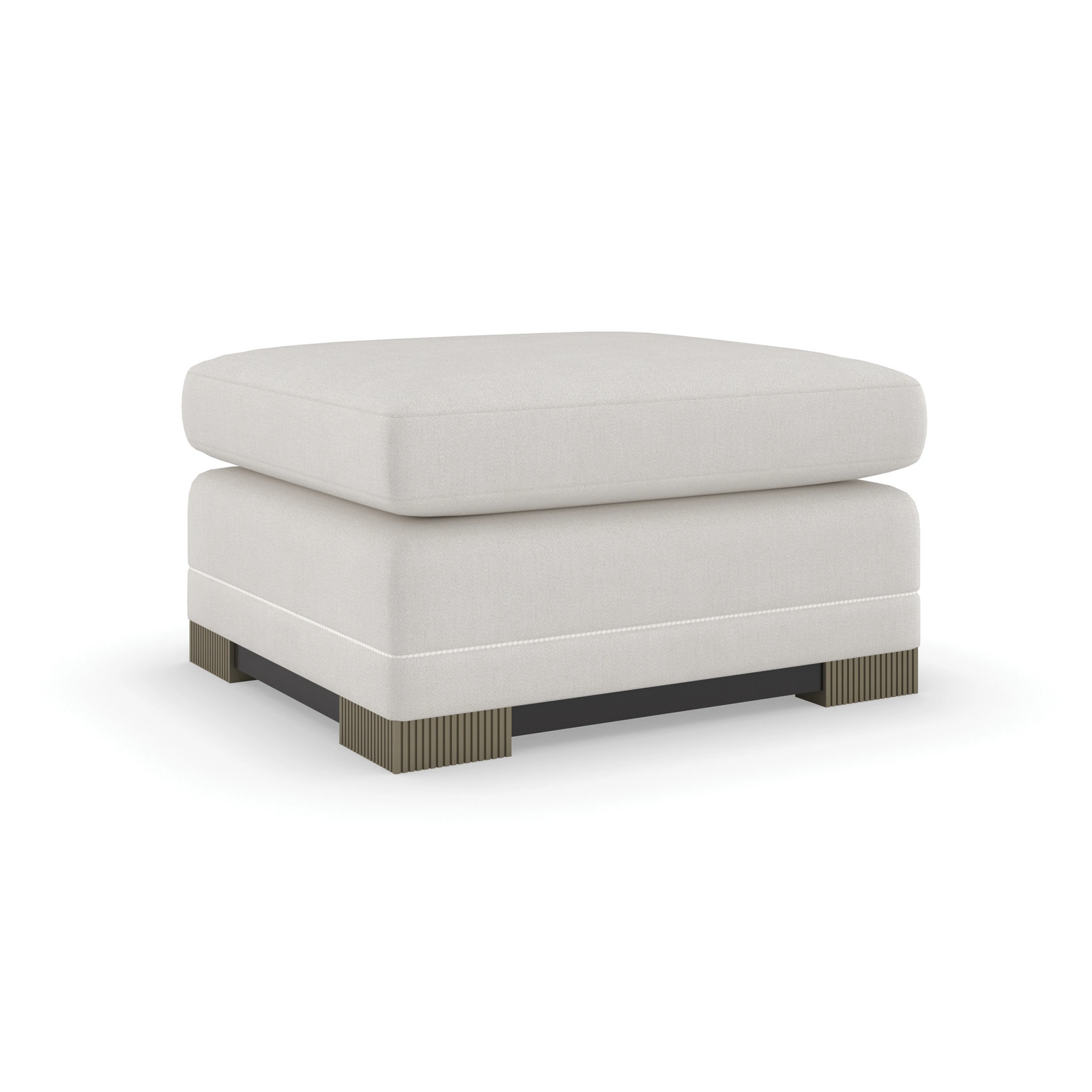 Caracole Deep Retreat Ottoman – side view
