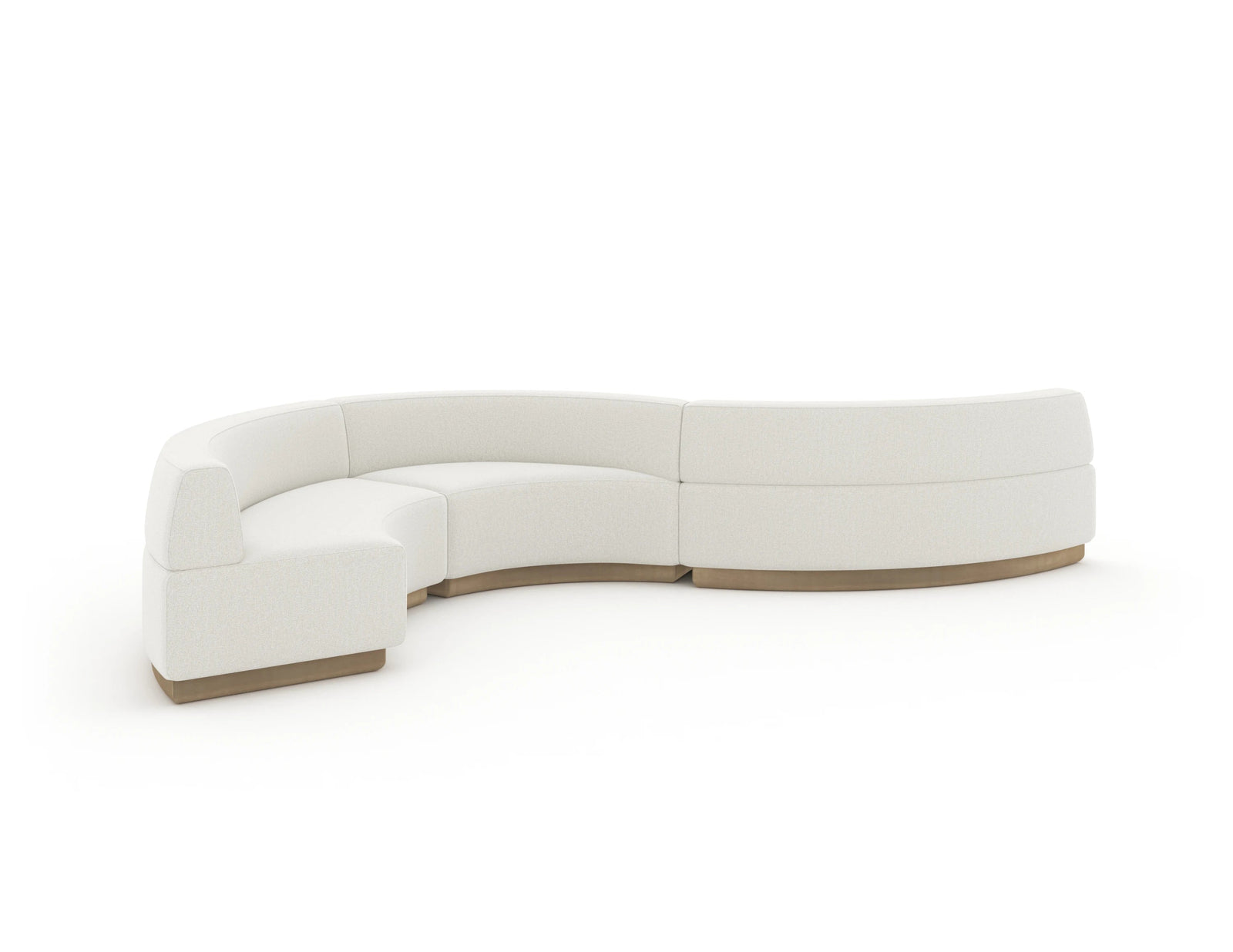 Caracole Crescent Sectional Components – angle view