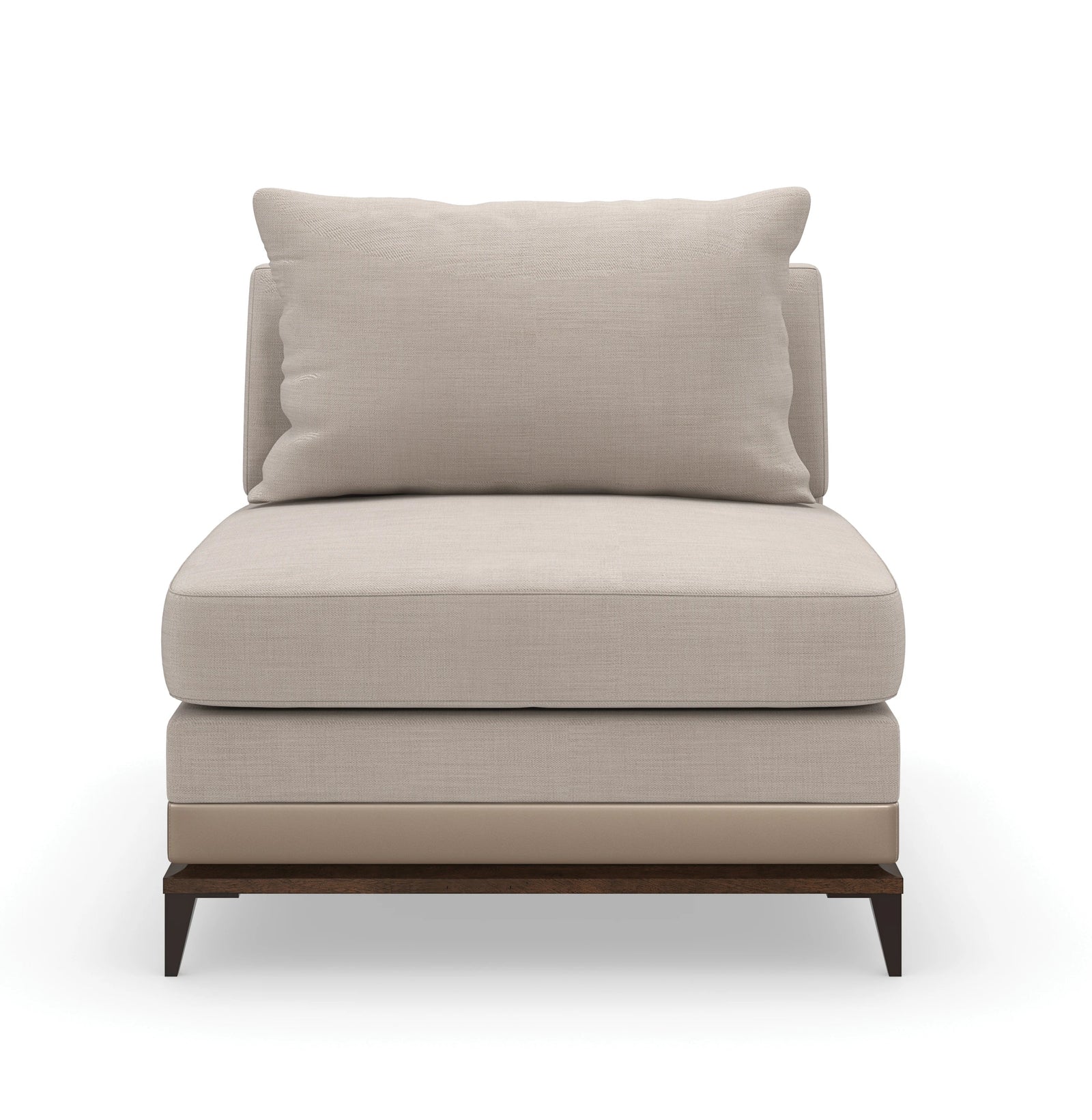 Caracole Archipelago Armless Chair – angle view