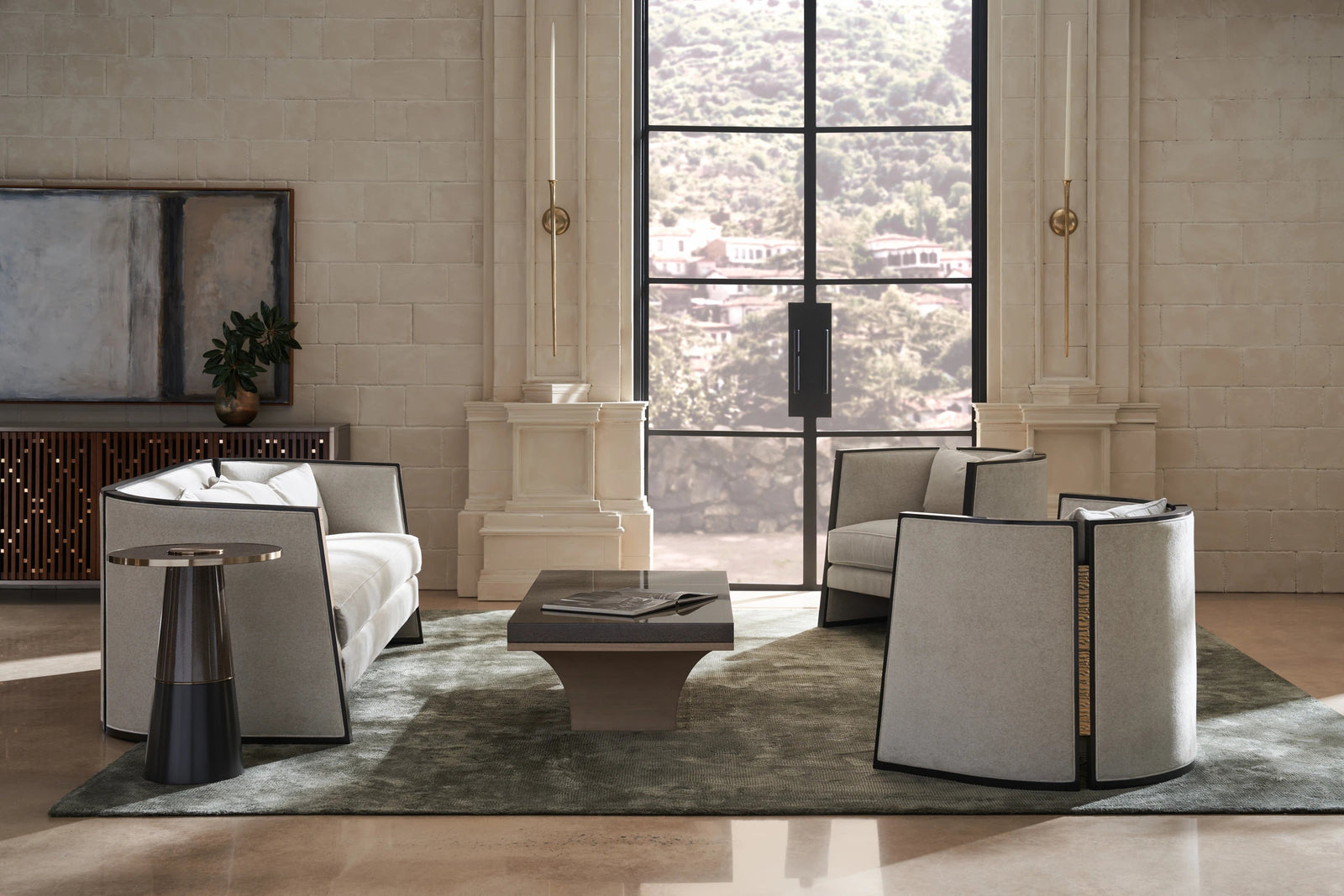 Caracole Cut Away Sofa – angle view