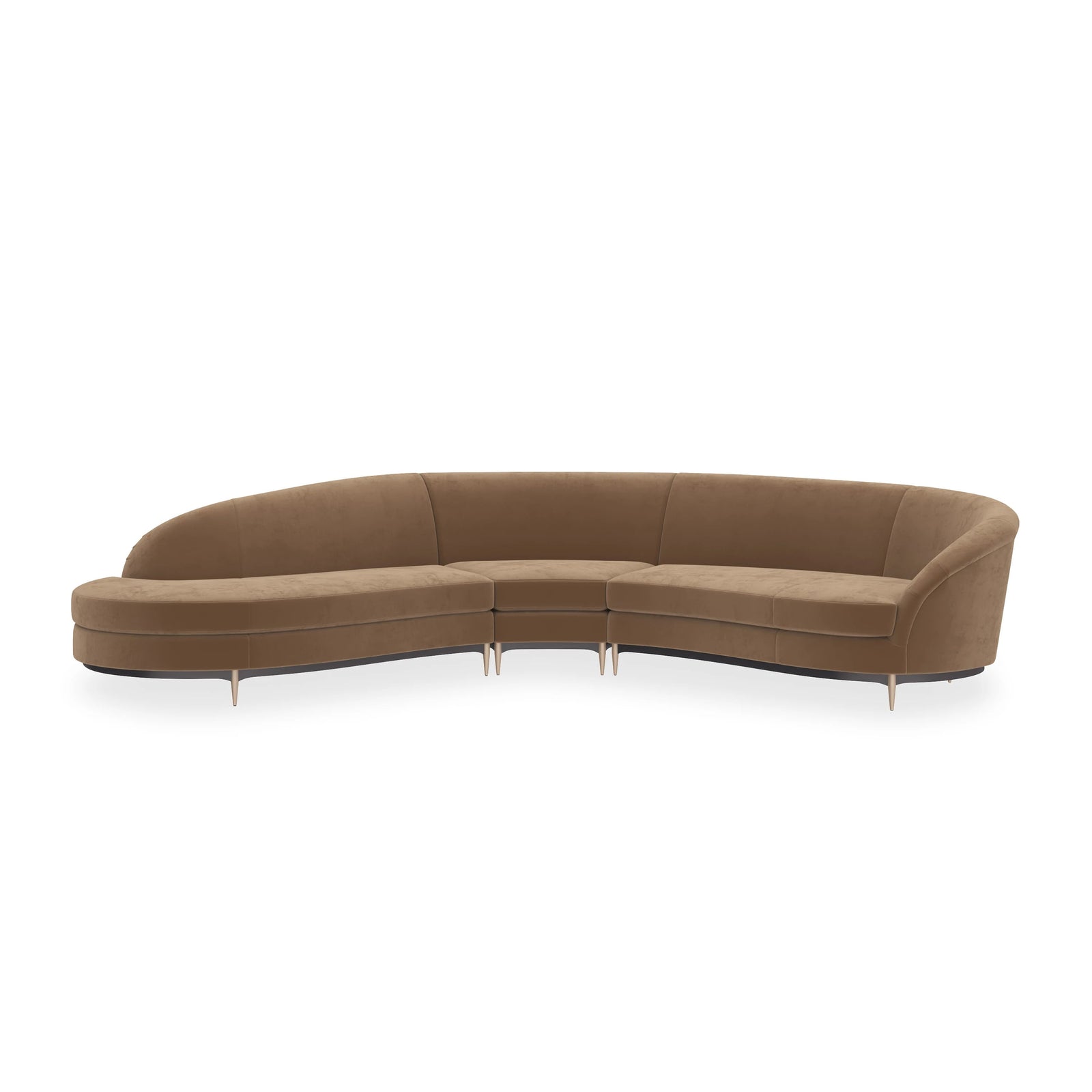 Caracole Three's Company Sectional – front view