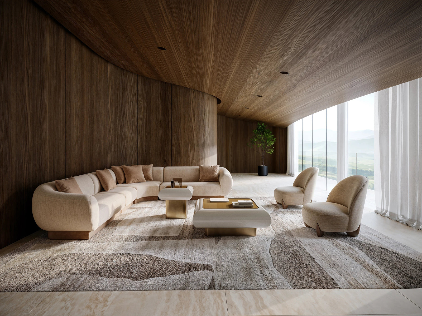 Caracole Seta Sectional – angle view